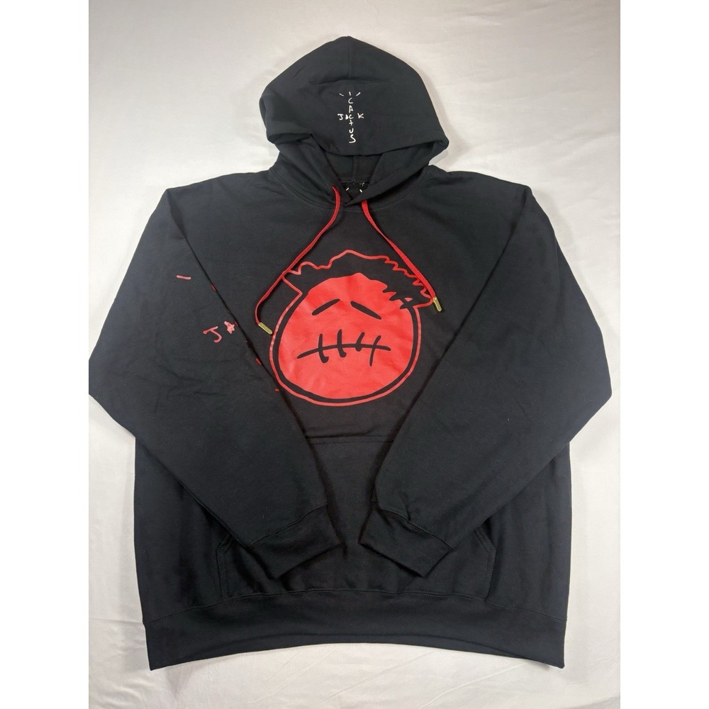 Cactus Jack/Travis Scott Black Fleece Hooded Sweatshirt Mens  XL